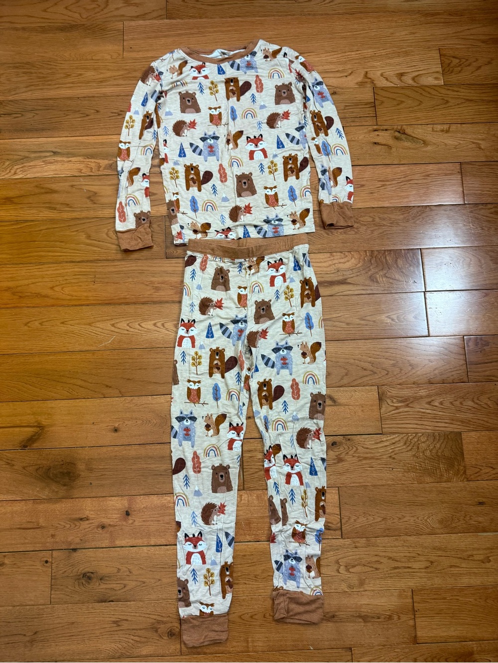 Little Sleepies Woodland Friends Print Bamboo/Viscose Blend Unisex Pajama Set